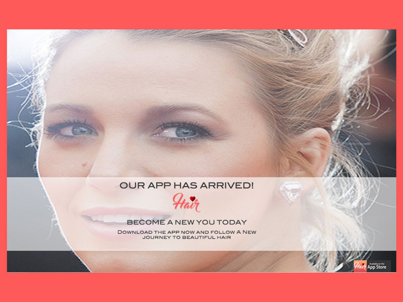 Hair App Landing Page